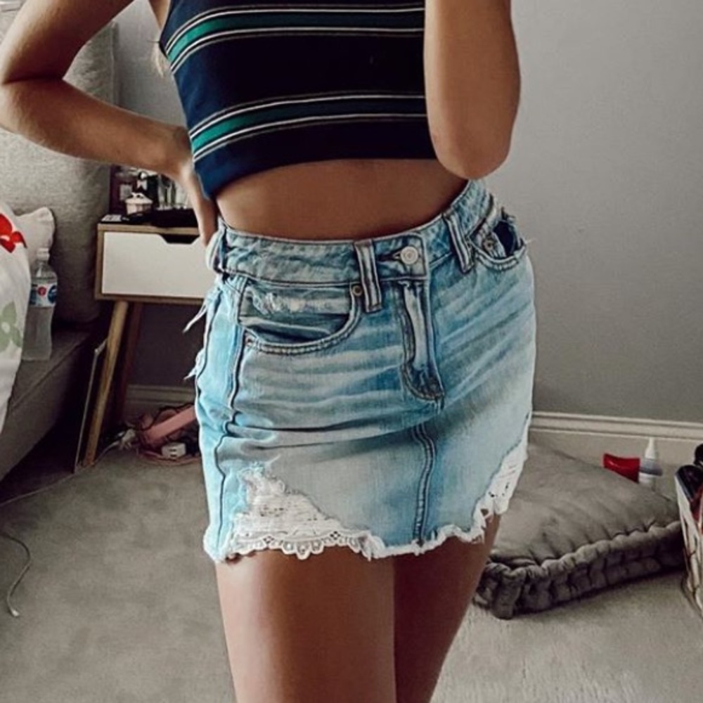 New AE denim skirt!!